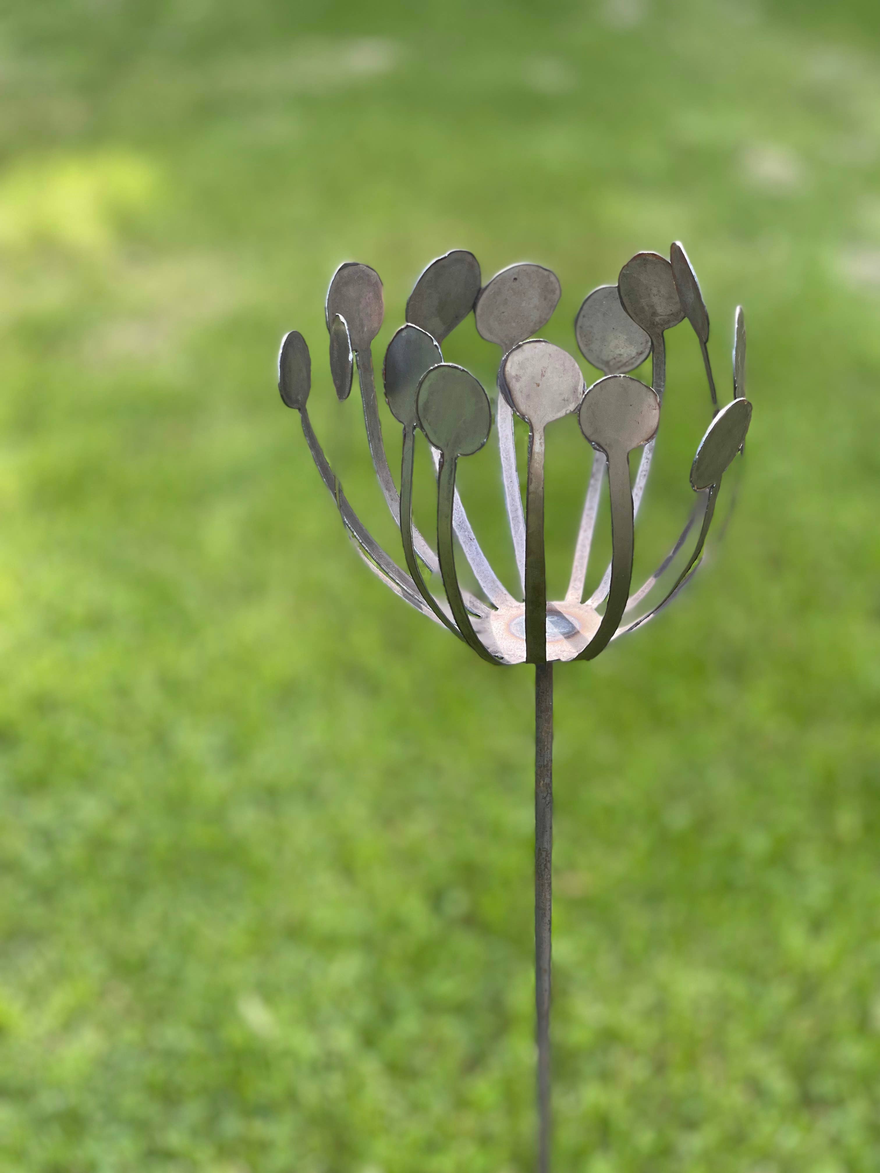 608 The Factory - Wholesale Garden/Lawn Stake - Metal Dandelion Wish Flower Set of 24 Flowers12