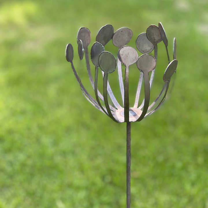 608 The Factory - Wholesale Garden/Lawn Stake - Metal Dandelion Wish Flower Set of 24 Flowers12