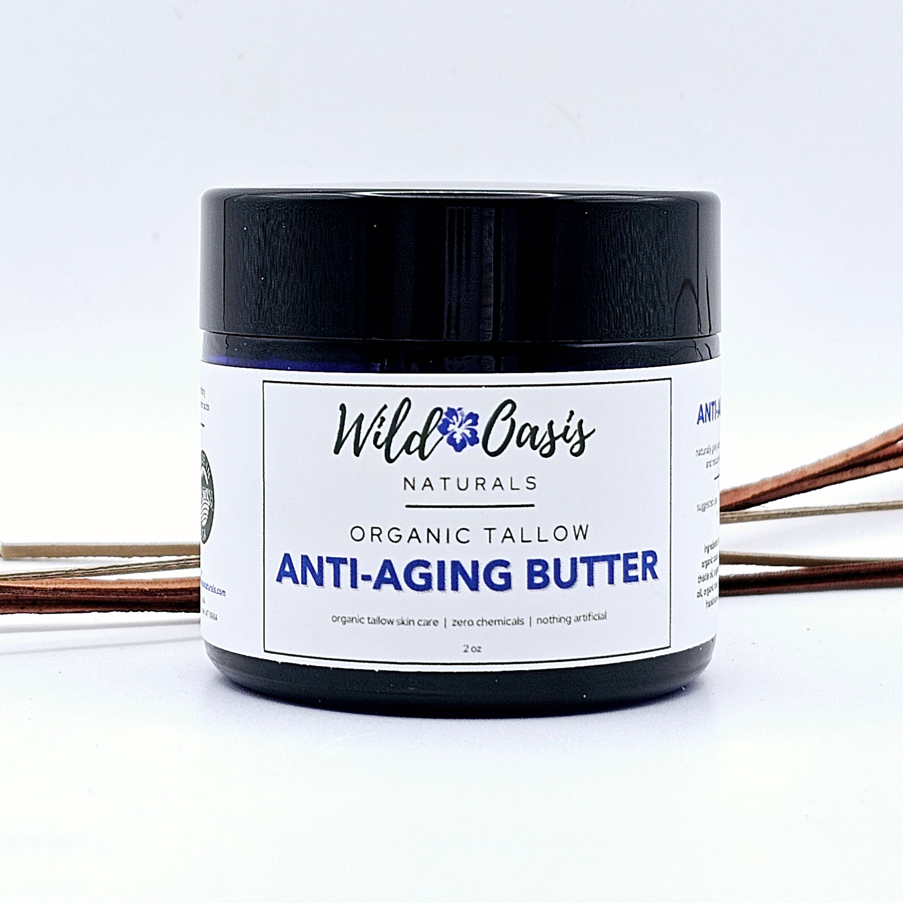 Wild Oasis Naturals - Wholesale Anti-Aging Moisturizer - Anti-Aging Butter - 2 oz - Organic Tallow Anti-Wrinkle Cream