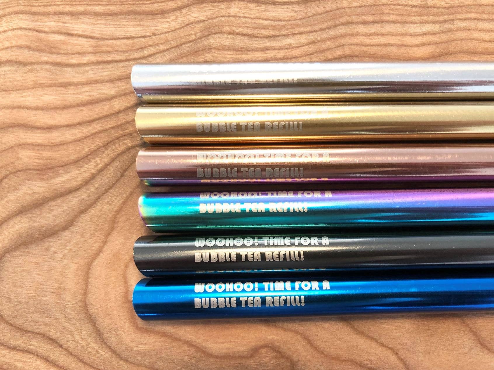 Bauble Boba - Wholesale Drinking Straw - Reusable Metal Bubble Tea Straw & Brush Set5