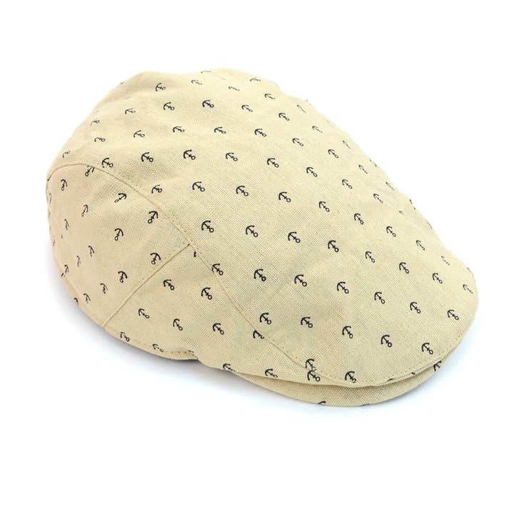 Selini New York - Wholesale Flatcap - Men's - Spring/Summer Anchor Pattern Ivy Hat with Snap Button