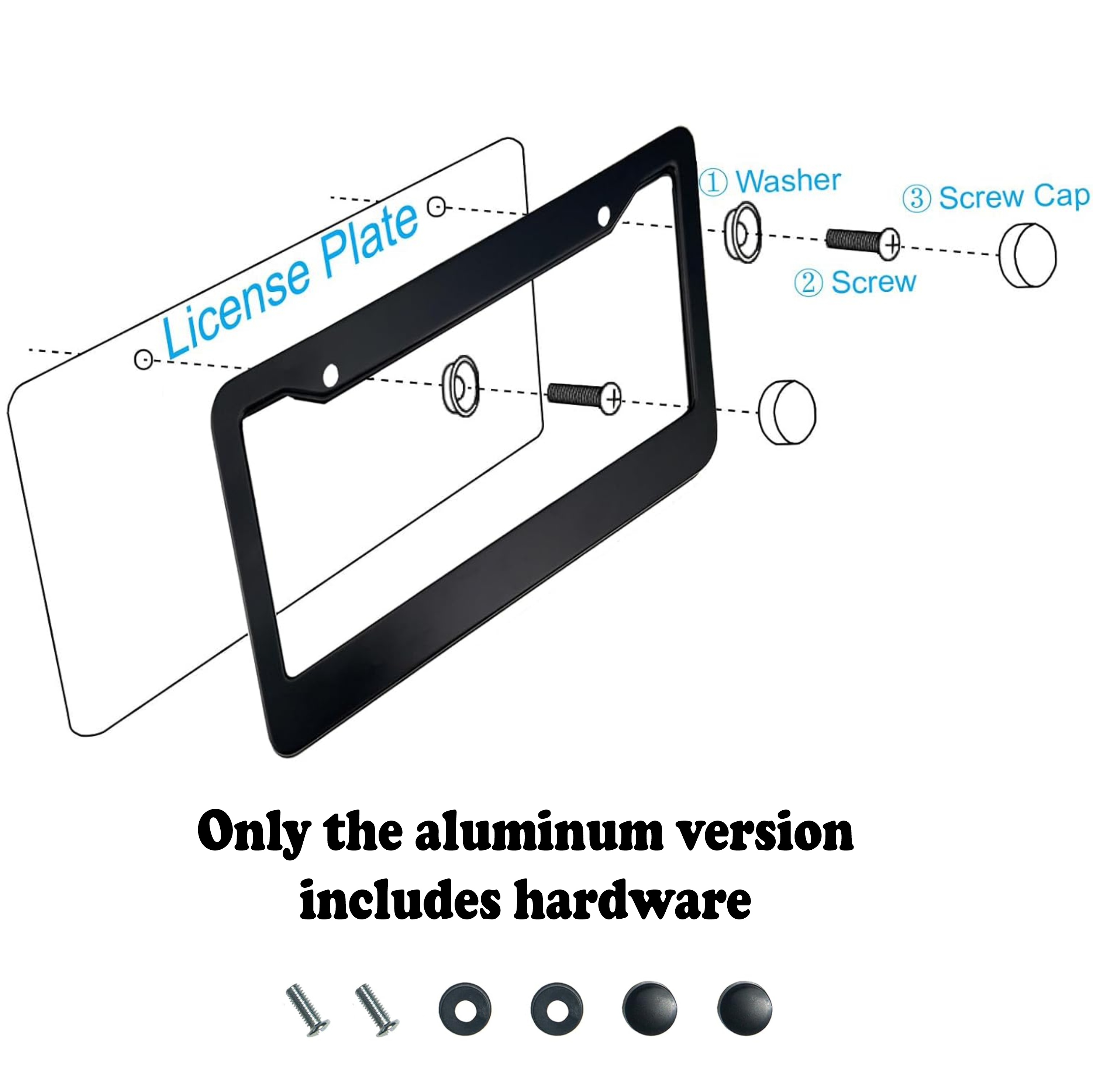 MonkeyFeetGraphics - Wholesale Car Decorative Charm - Unisex - Silver Custom Car License Plate Frame, Silver Aluminum Truck Car Van Decor Vehicle Accessories Auto Parts, Promotional Products3