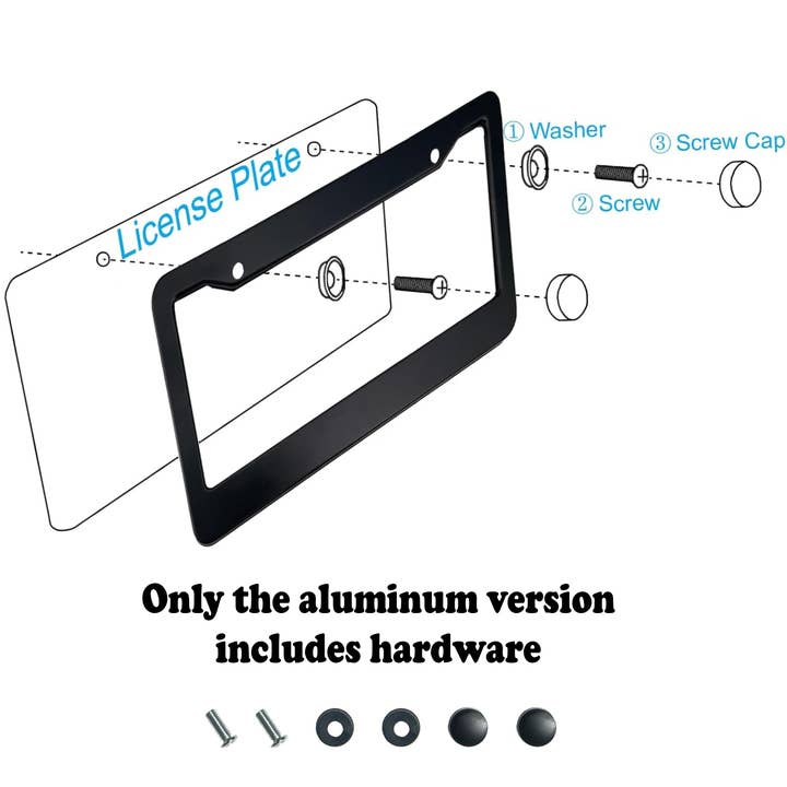 MonkeyFeetGraphics - Vendita all'ingrosso Ciondolo decorativo per auto - Unisex - Cornice per targa personalizzata in argento, accessori per veicoli in alluminio argento per auto, camion e furgoni, parti auto, prodotti promozionali.3