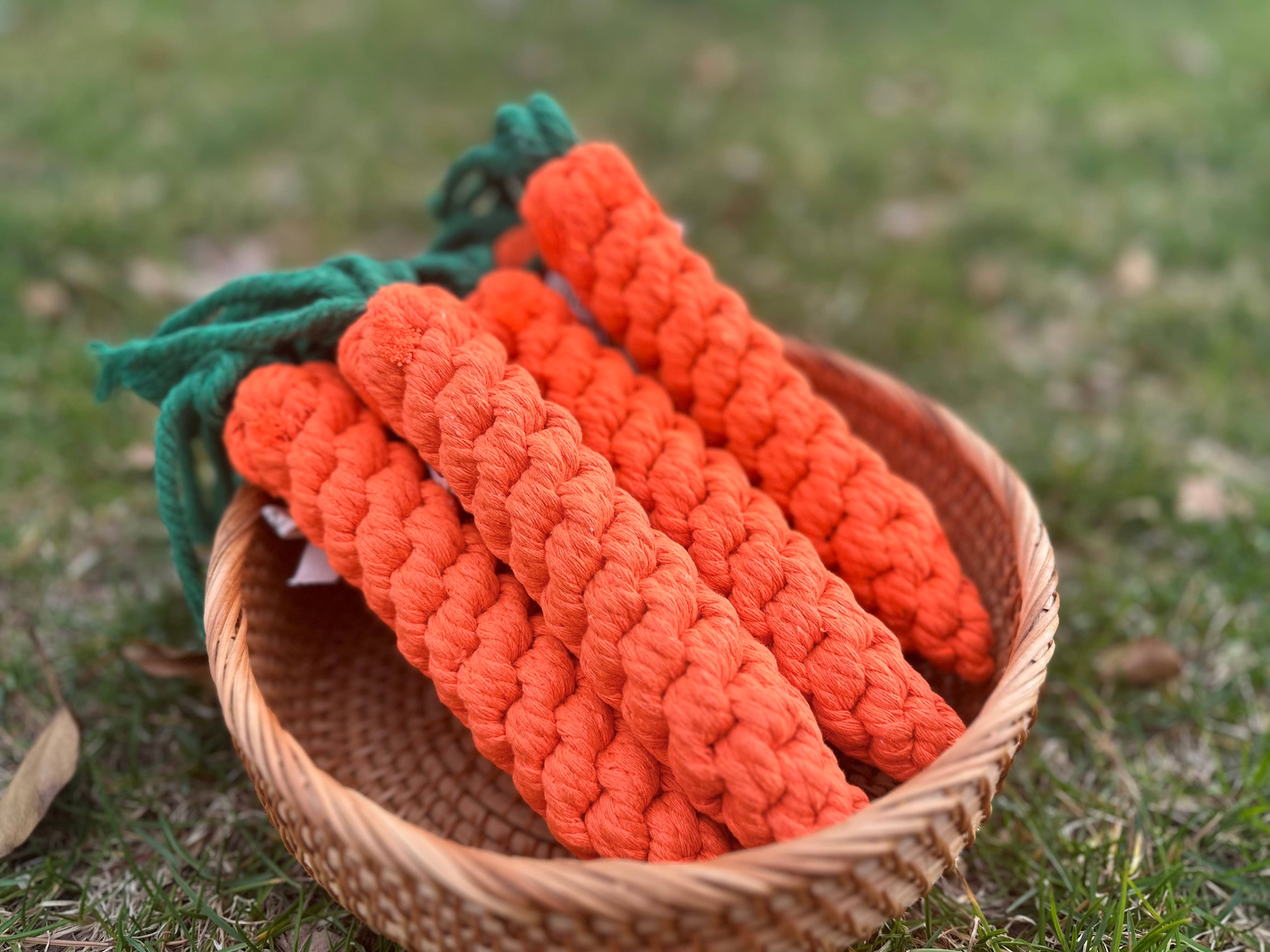 Monli Handcrafted Pet Toys - Wholesale Pet Rope Toy - Dog - Carrot Dog Rope Toy | Sustainable