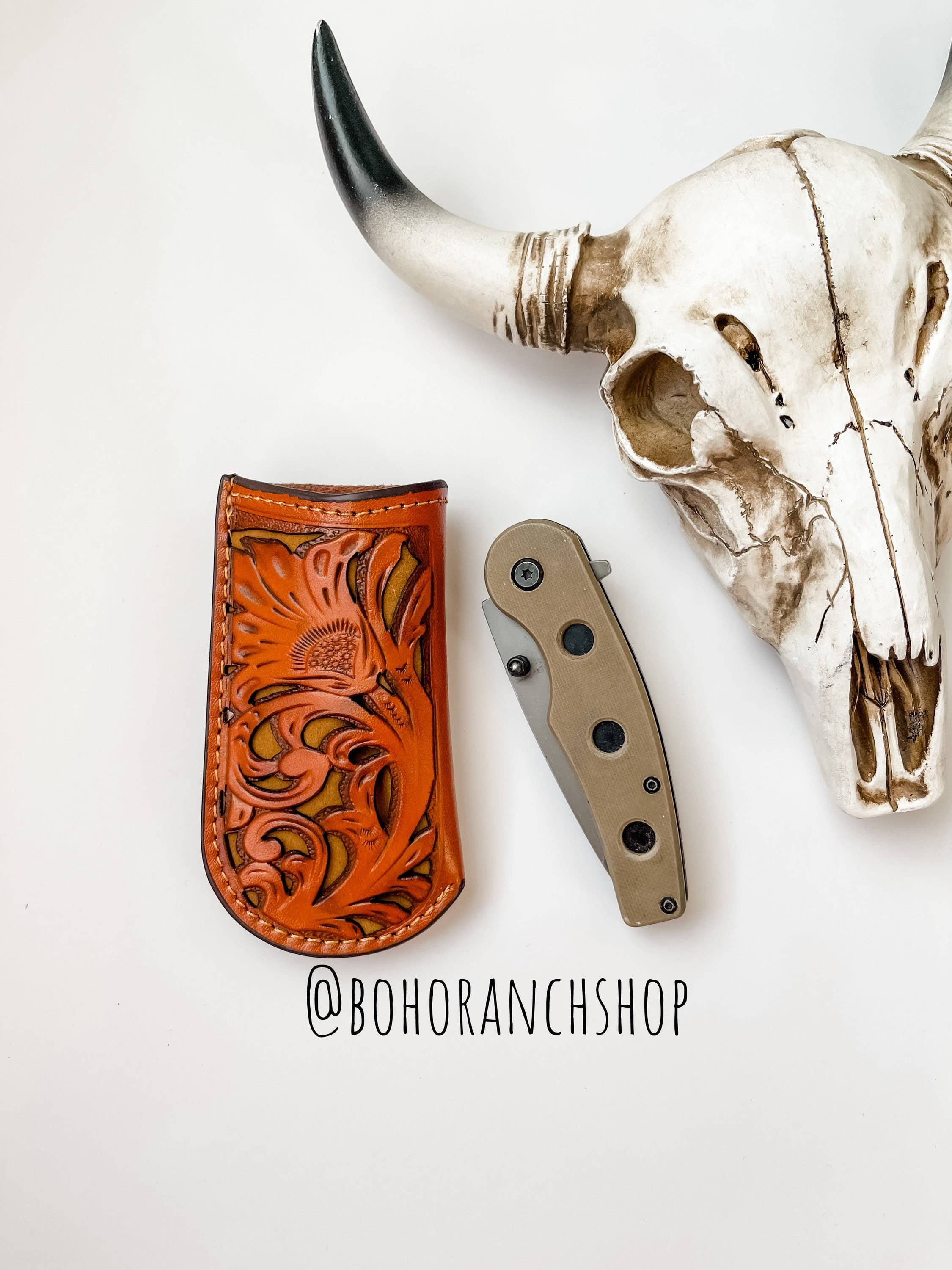 Boho Ranch Shop – wholesale Pocket knife/holder – Leather Pocket Knife Sheath Genuine Leather Case Pocket2