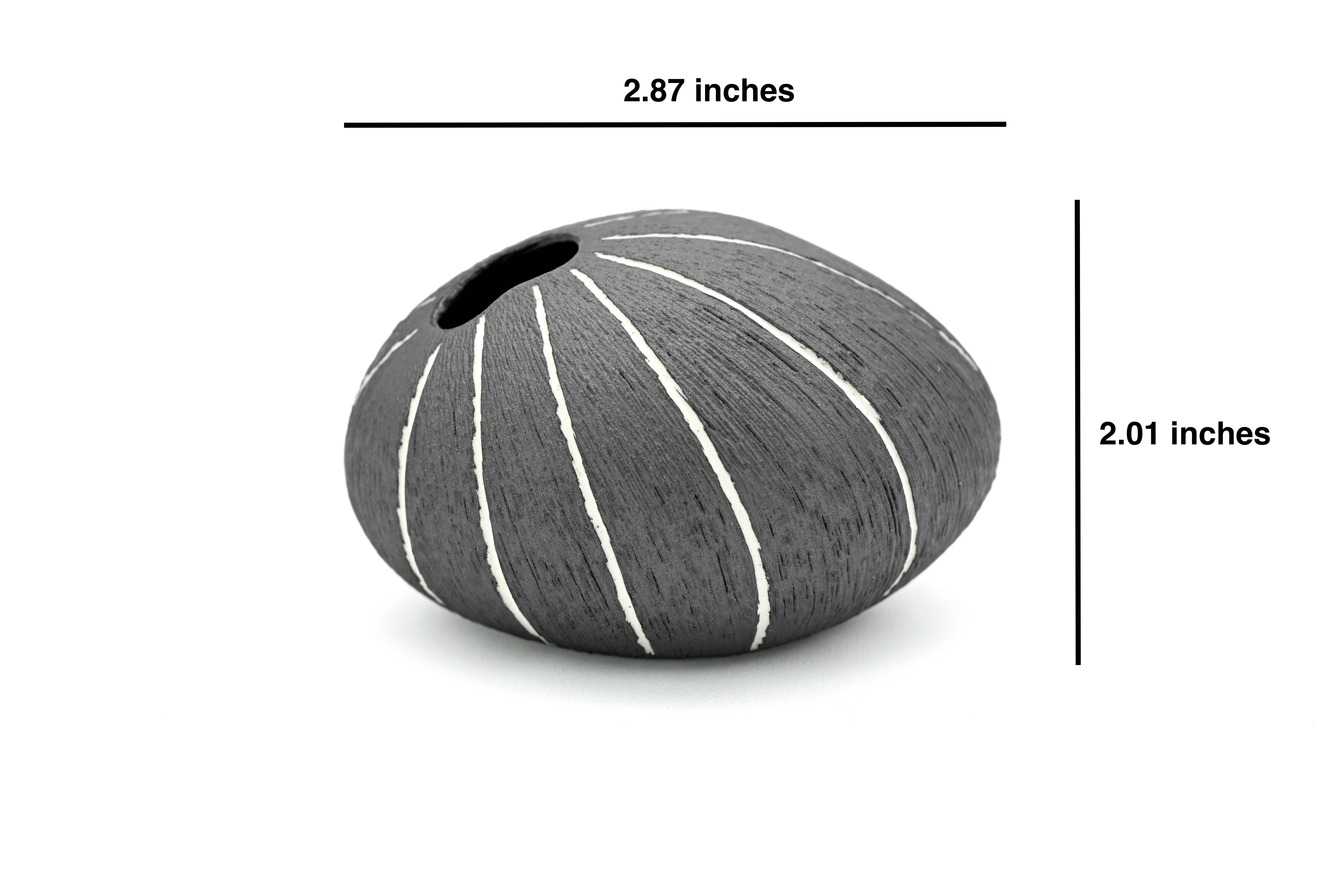 Art Floral Trading LLC – Vaso por atacado – 159BLACK17 PEBBLE MINI S-Vaso de Botão em Porcelana Feito à Mão1