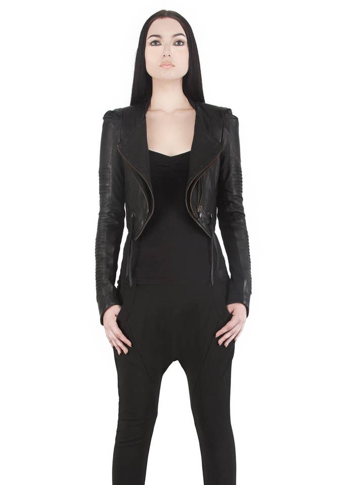 giacca corta a coste - giacca di pelle da donna per la vendita all'ingrosso da parte di Jan Hilmer + Sparrow