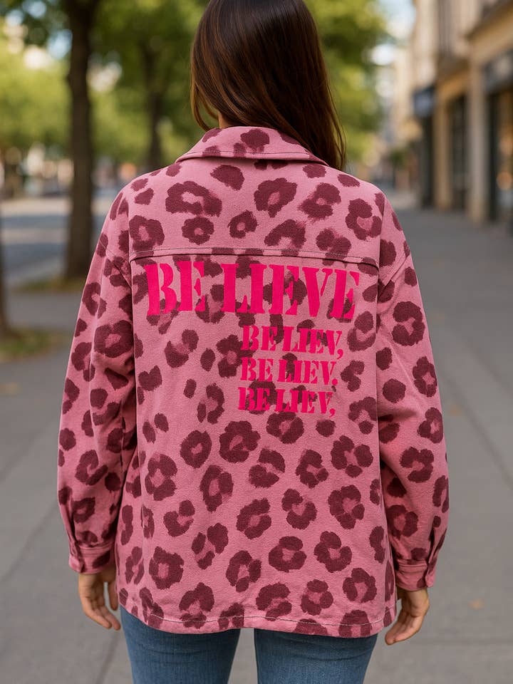 Pink Printed jacket with long sleeves for wholesale on Faire1