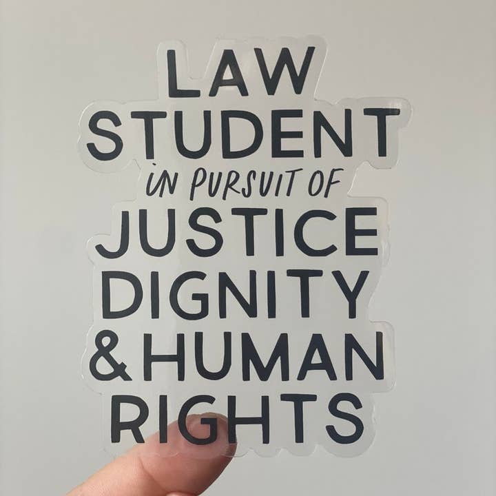 Autocollant étudiant en droit pour la vente par Good and Human