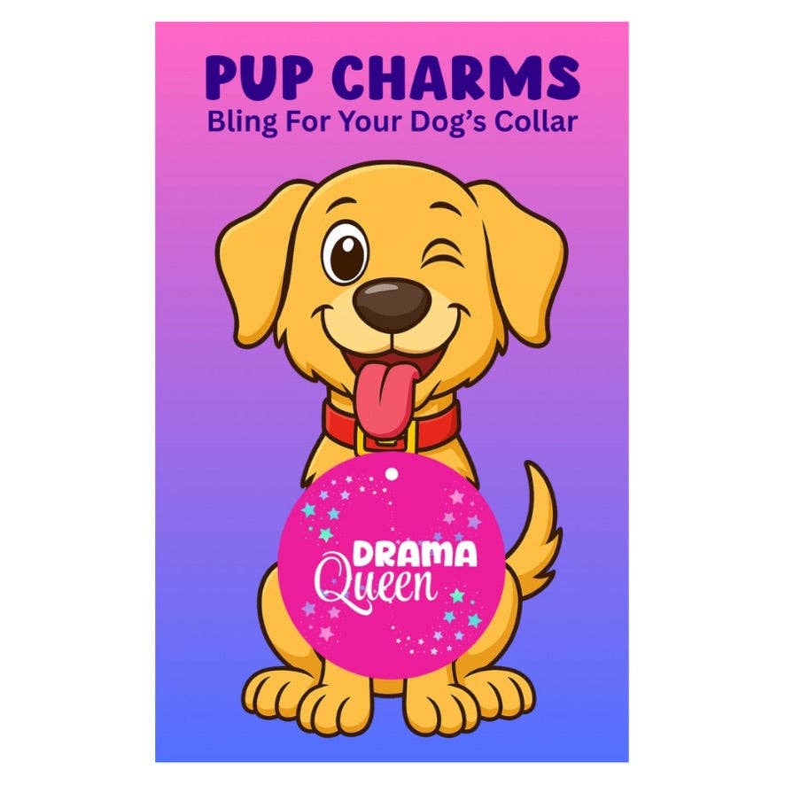 Peace, Love and Sarcasm - Wholesale Pet Collar Charm - Cat/Dog - Drama Queen Pup Charm1