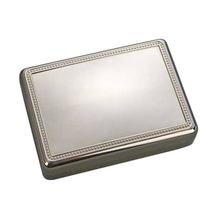 Boîte rectangulaire avec bordure perlée, 5,25 po pour la vente par Creative Gifts International Inc.