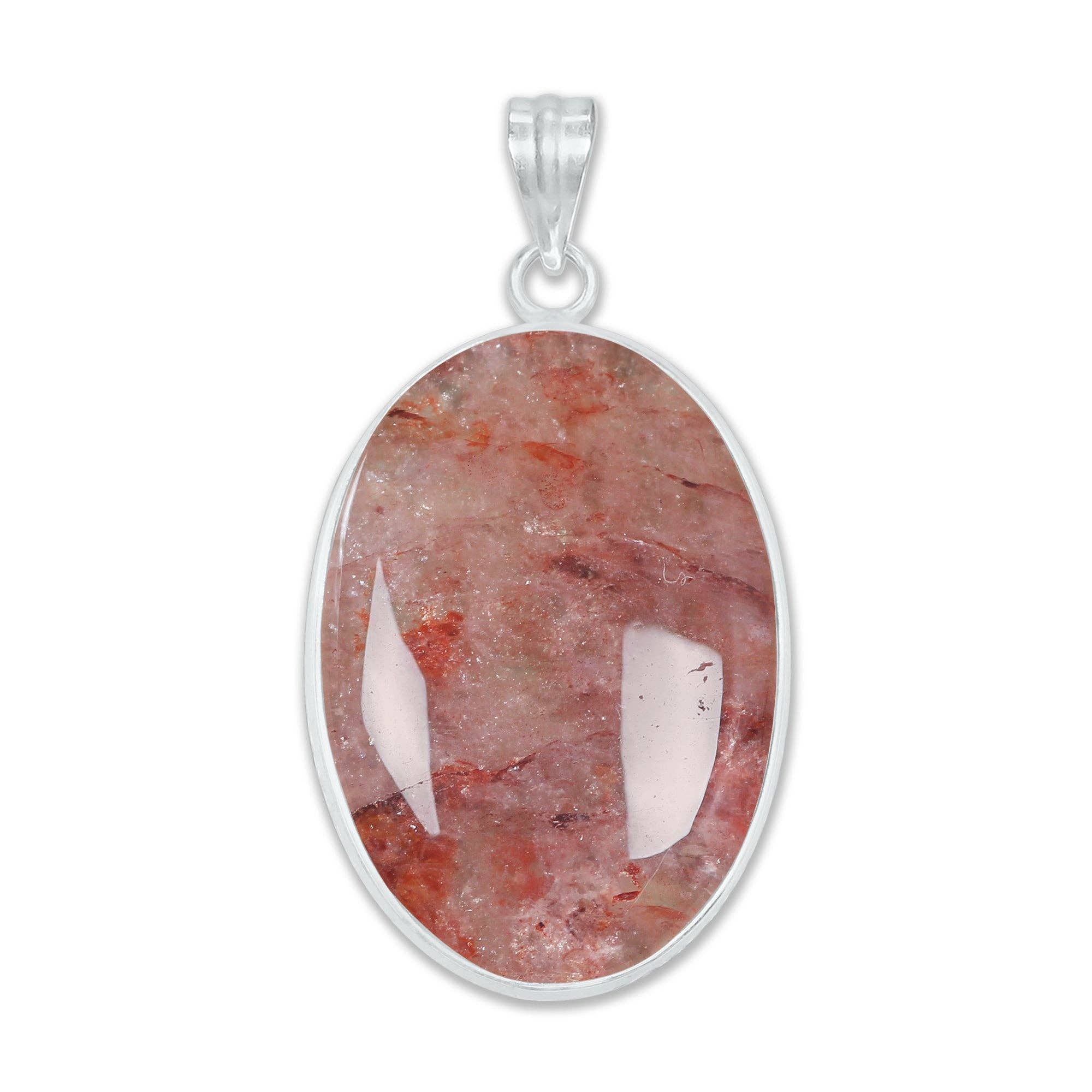 Handmade Jewels – wholesale Individual charm/pendant – Cherry Quartz Minimalist Pendants -  Handmade, Silver-Plated Brass, Wholesale Crystal Jewelry10
