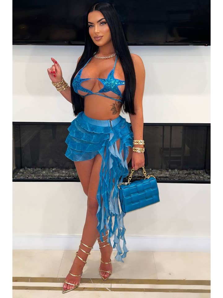 5besties inc - Wholesale Top & Skirt Set - Women's - UNDER THE SEA SKIRT SET