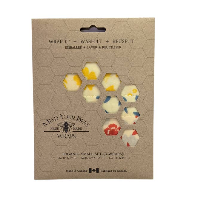 Mind Your Bees Handmade Wraps – wholesale Livsmedelsförvaring omslag/väska – Bröd bivax mat Wrap - 12 pack