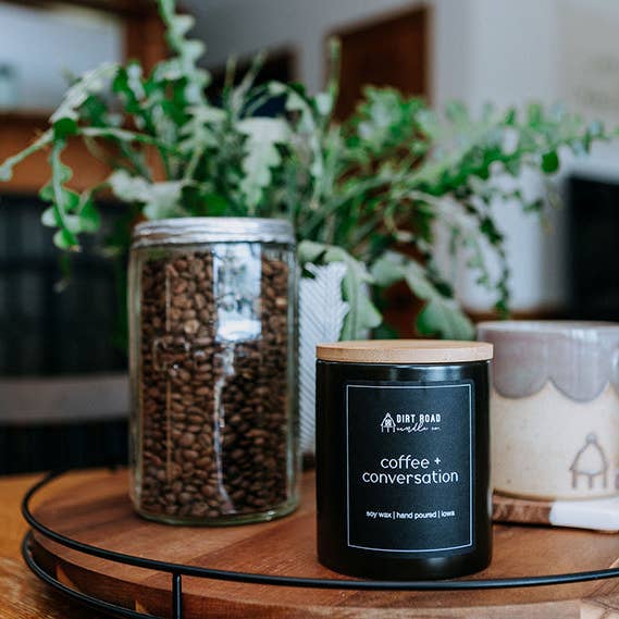 Dirt Road Candle Co – Großhandel Kerze im Glas / gefüllte Kerze – Kaffee- und Gesprächskerze2