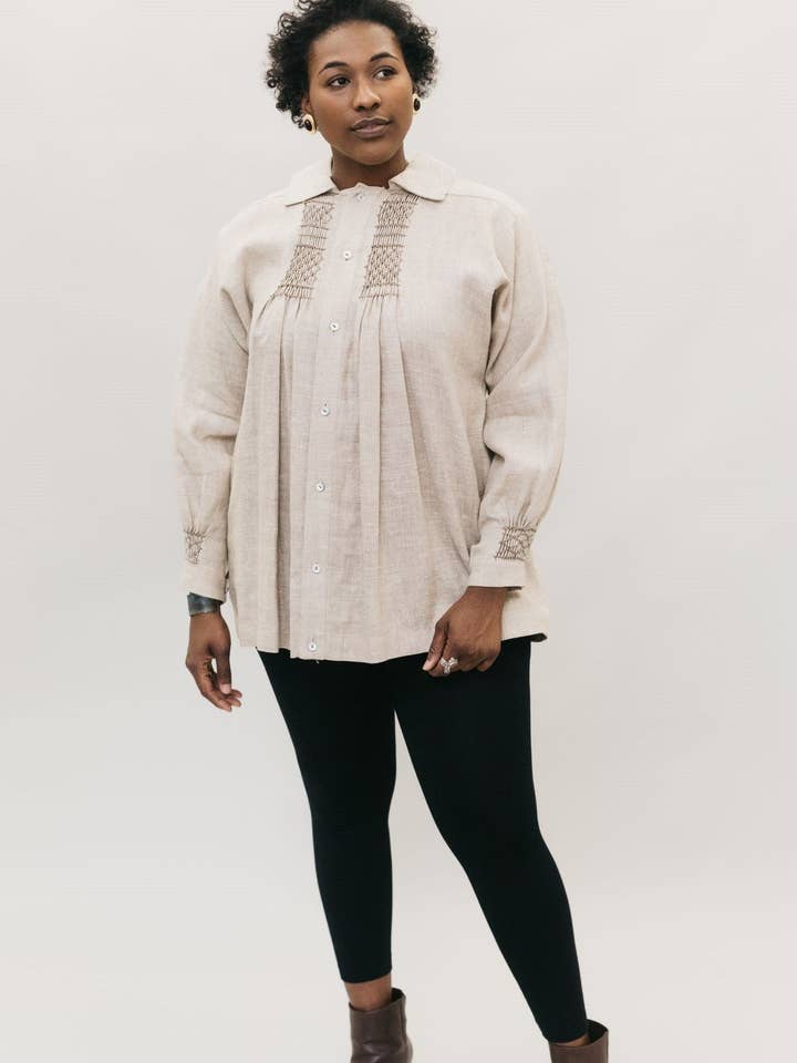 221 English Smock - Sewing Pattern for wholesale by Folkwear