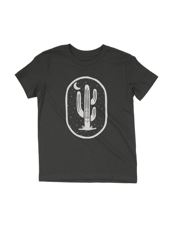 Nachtelijke Hemel Cactus Woestijn Kinder T-shirt voor wholesale door Buffalo Mountain Print + Supply