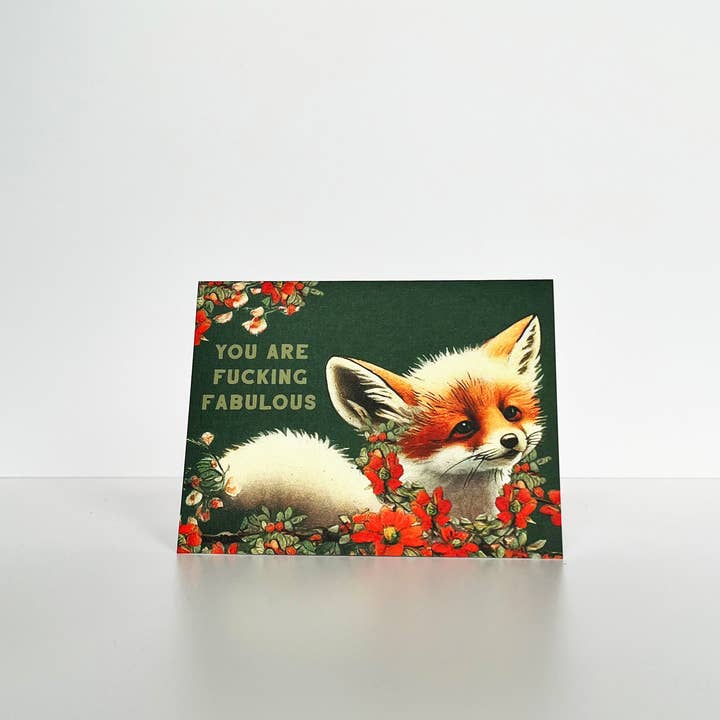 The Coin Laundry - Wholesale Love Card - You are Fucking Fabulous Fox - Funny Love Encouragement Card3