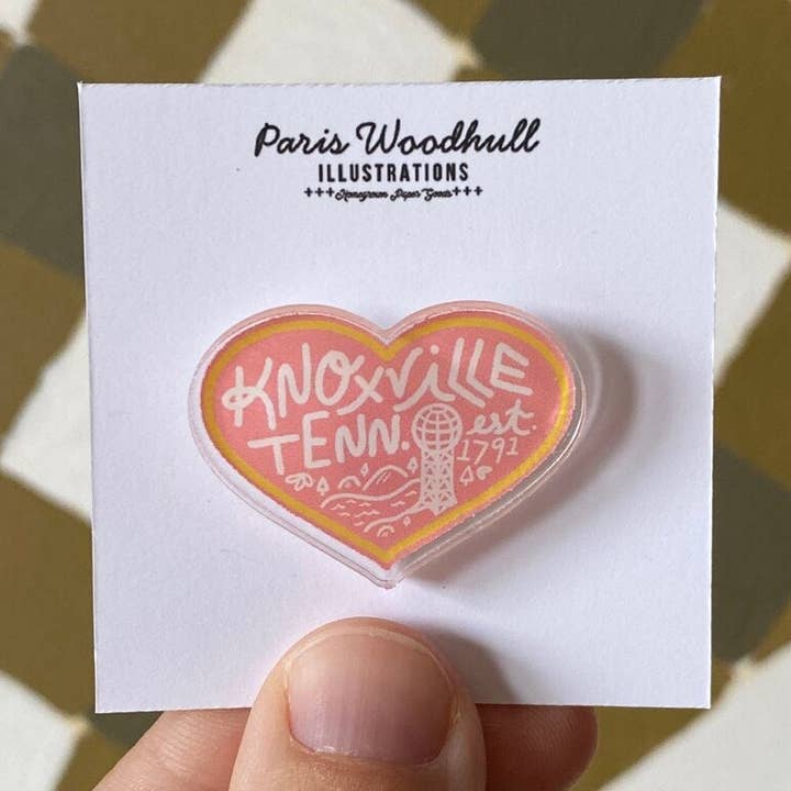 Alfinete de coração Knoxville por atacado de Paris Woodhull Illustrations