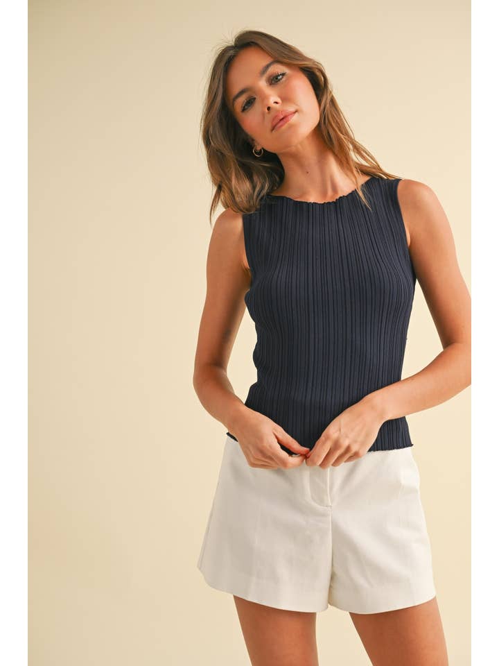 MIOU MUSE - Wholesale Knit Top - Women's - T3779 VISCOSE RIBBED KNITTED TOP10