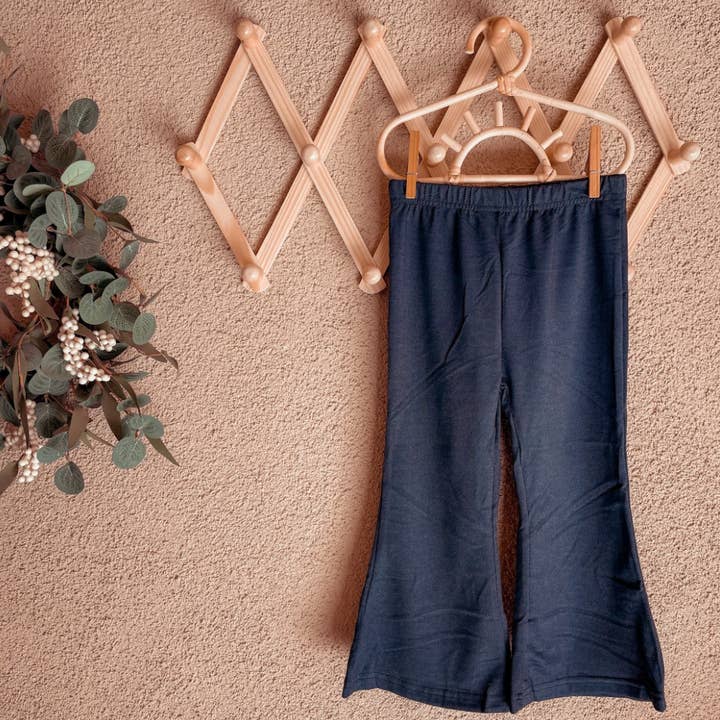 Navy Blue Flares (Toddler) for wholesale by Moon + Mystics