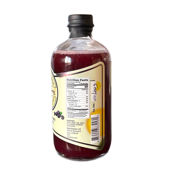 Warn Reserve Cocktail Co. – wholesale Cocktailmix/-sockerlag – Huckleberry Sour Mix (8 fl. oz.) flaska4