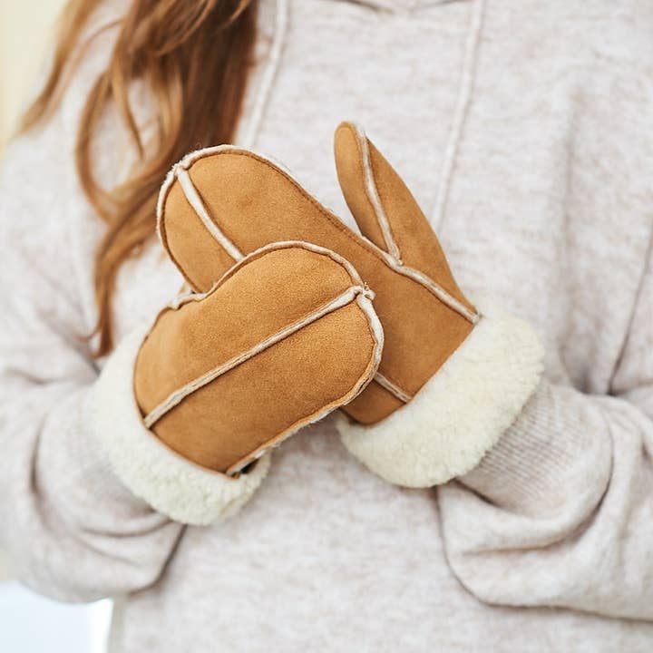 Owen Barry Ltd - Wholesale Mittens - Women's - Shearling Mittens | Split Palm Sheepskin | M02 Mittens