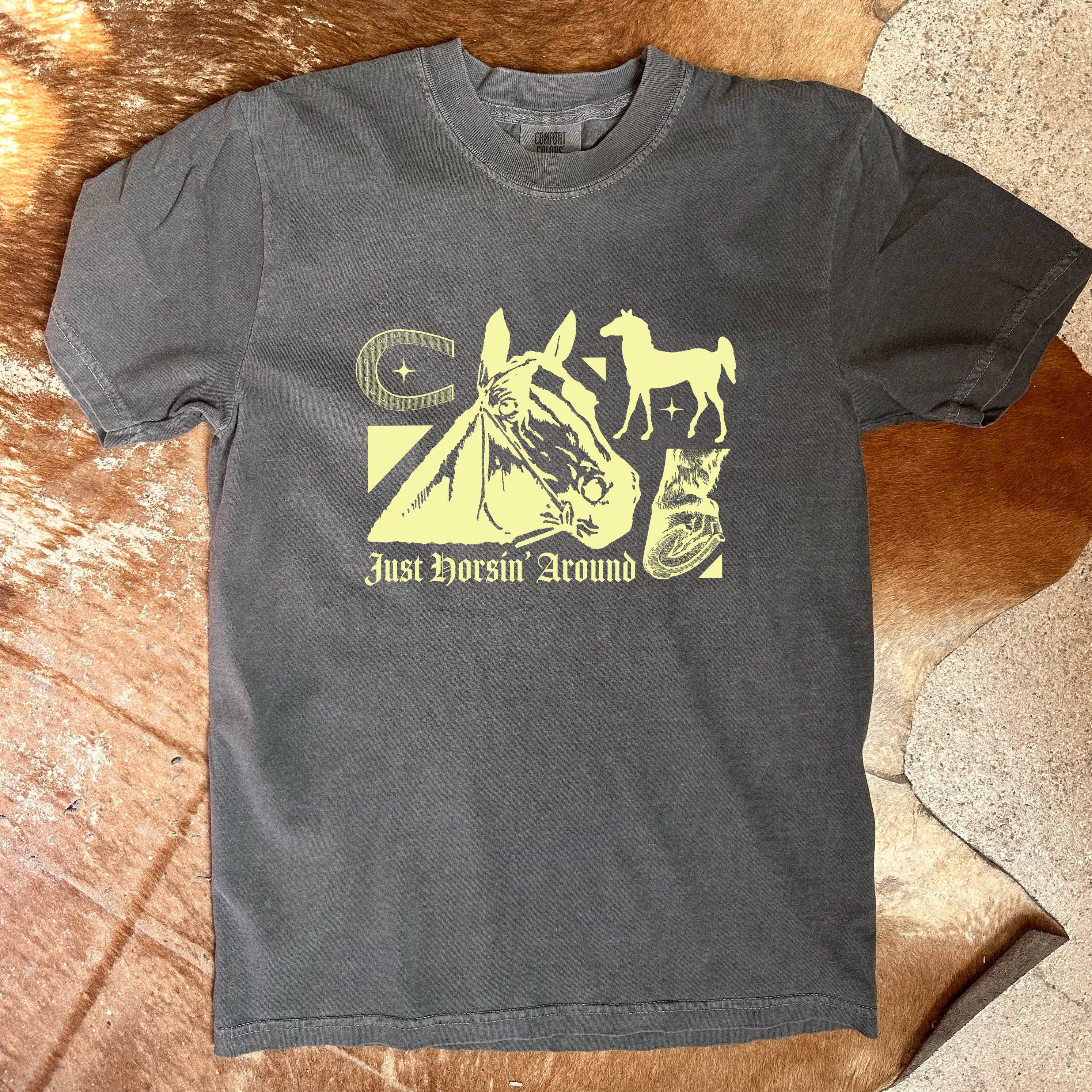 Freddy Tyler Paul - Wholesale Screen Printed T-Shirt - Women's - ‘Horsin’ Around’ Top1