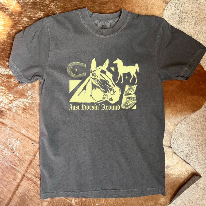 Freddy Tyler Paul - Wholesale Screen Printed T-Shirt - Women's - ‘Horsin’ Around’ Top1