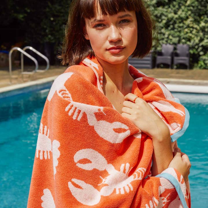 Anorak - Wholesale Bath Towel - Lobsters Organic Cotton Towels2