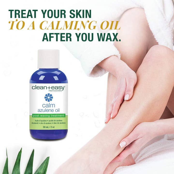 BranVx Distributors - Wholesale Body Hair Removal Product - Clean + Easy Calming Oil - Infused with Azulene 2 oz.