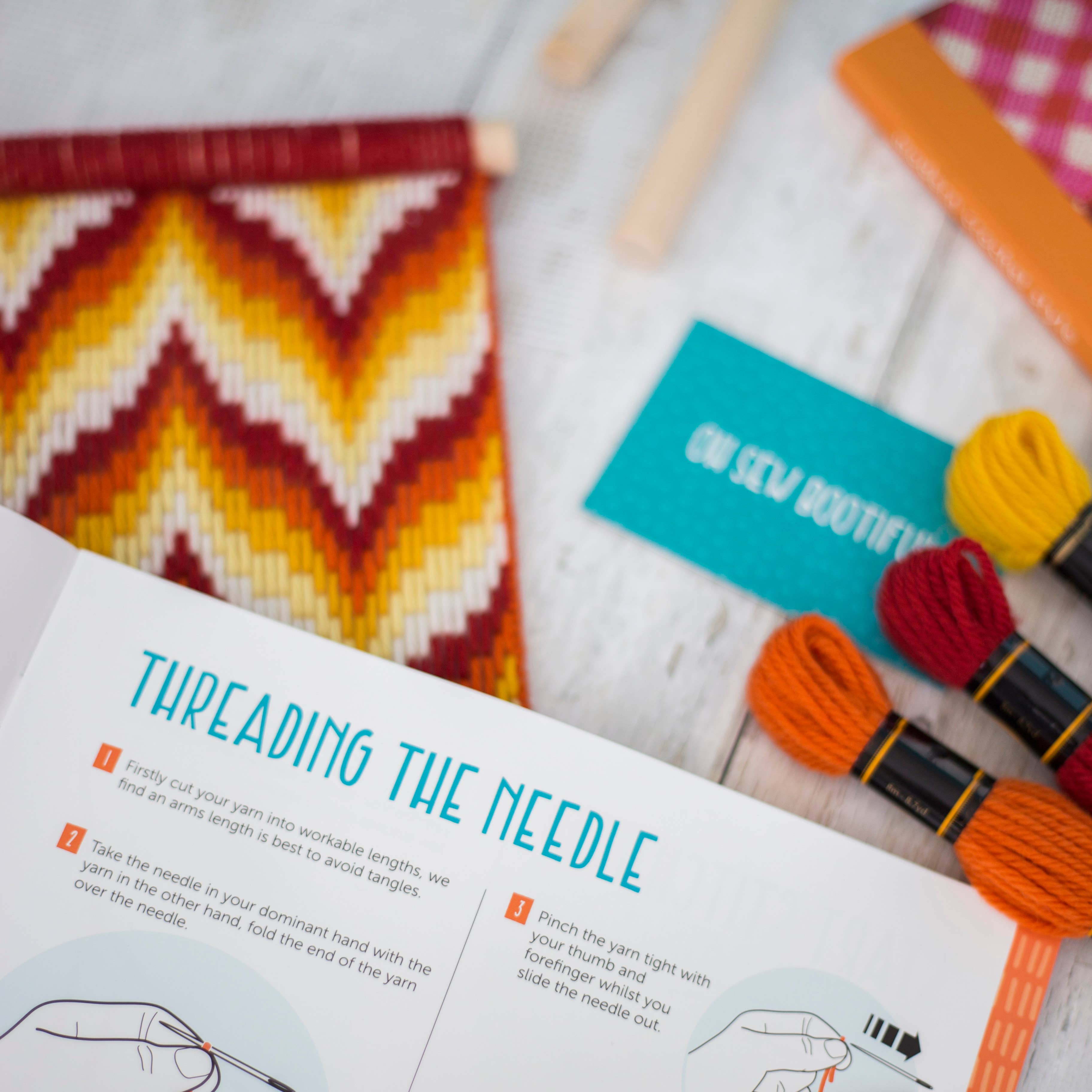 Oh Sew Bootiful - Wholesale Embroidery/Cross Stitch Supplies - Bargello Embroidery Kits, Flames Wall Hanging Tapestry Kit2