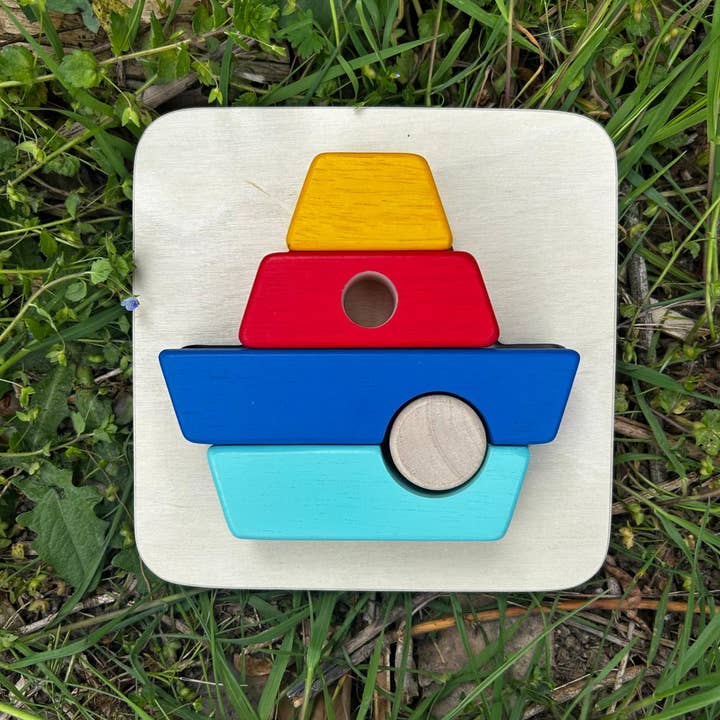 BASS&BASS - Wholesale Puzzle - Kids - 3D Wooden Puzzle Boat - Assemble & Stack8