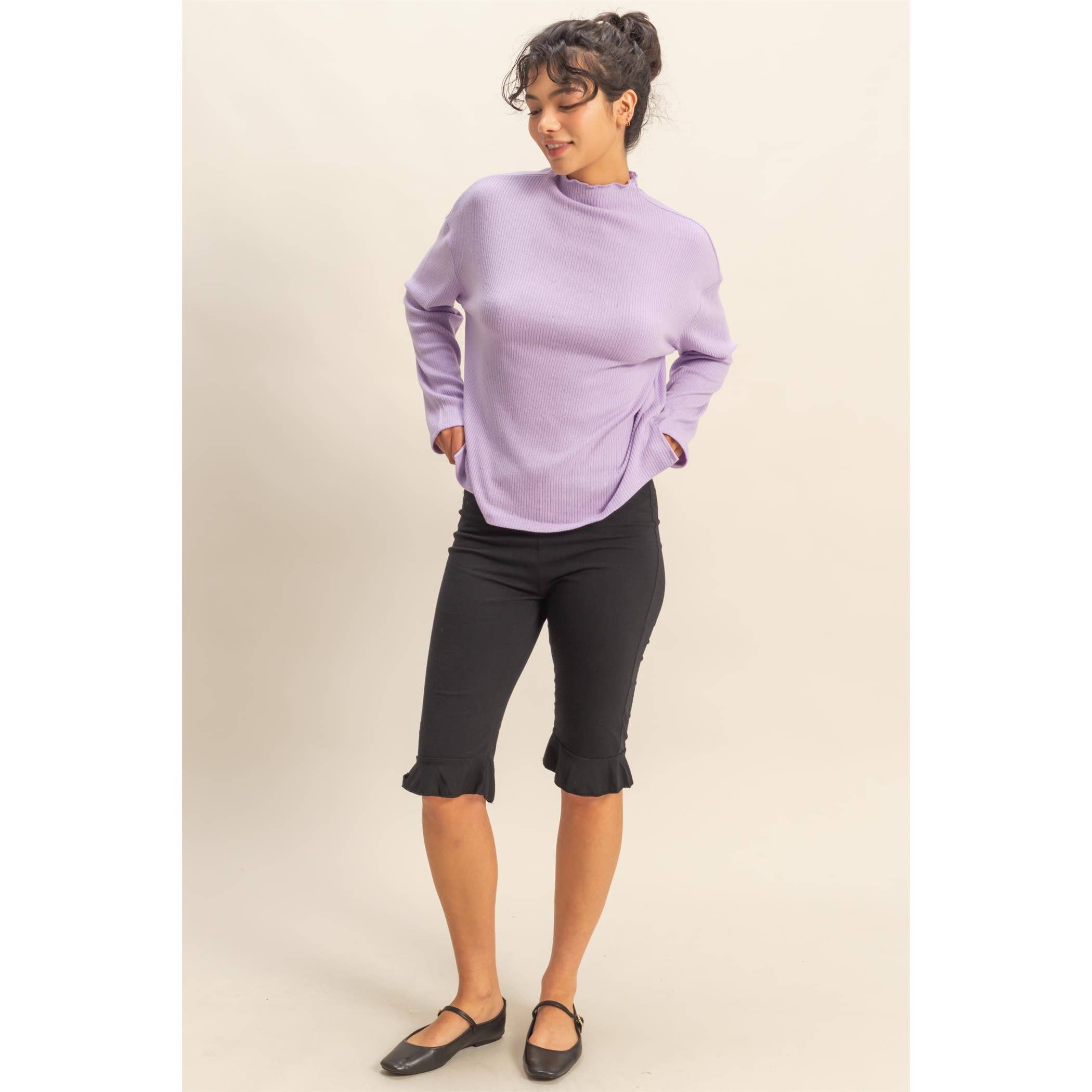 HYFVE - Wholesale Shirt - Women's - Oversized High Neck Top With Side Slit5