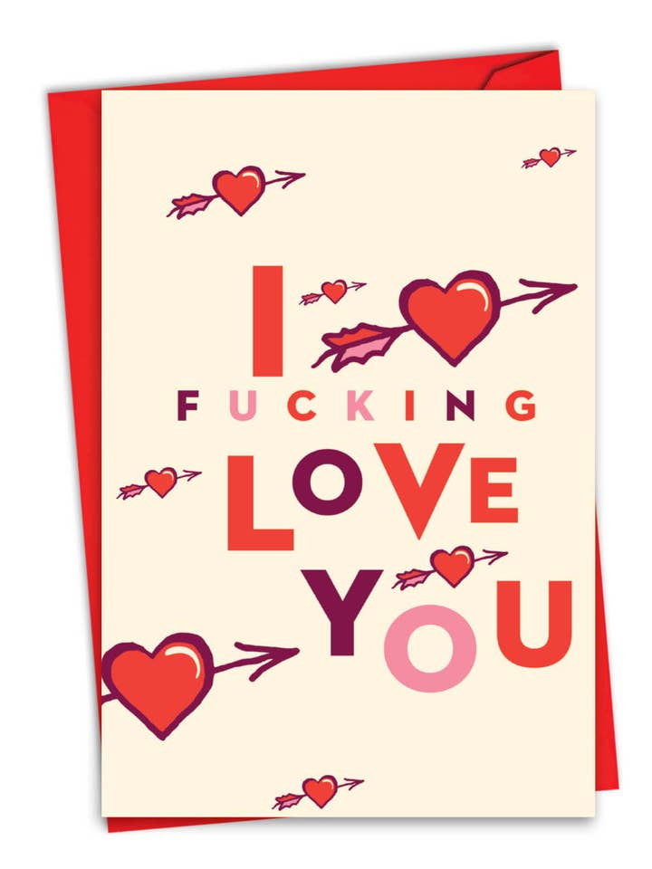 Tarjeta de San Valentín - Corazón y flecha para venta al por mayor de NobleWorks