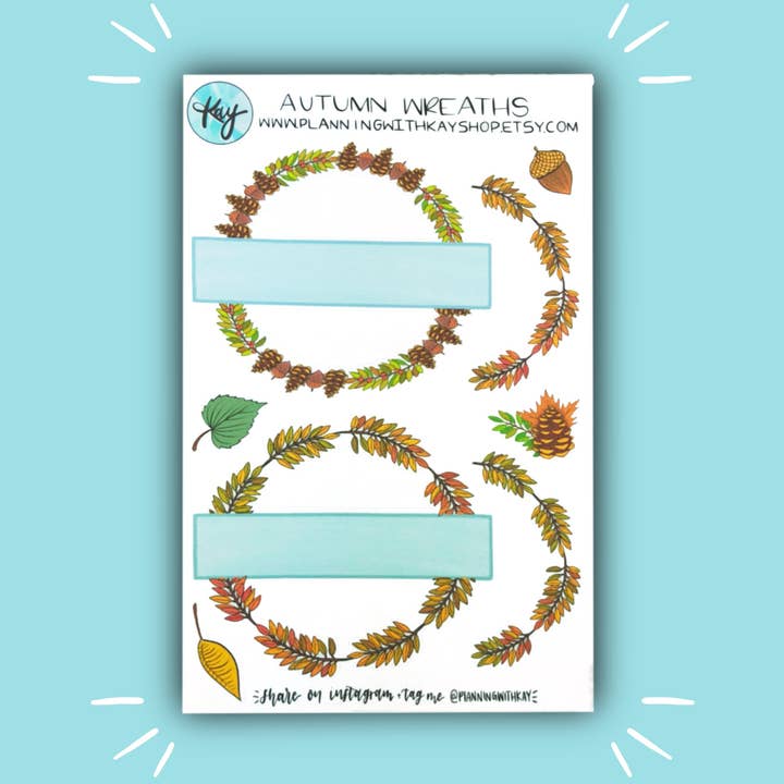 Couronnes d'automne pour la vente par Planning With Kay