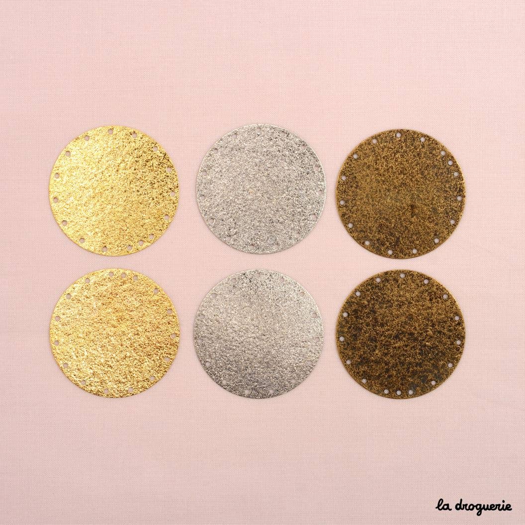 LA DROGUERIE – wholesale Beads – Round frosted sequin bead with drilled hole 35 mm2