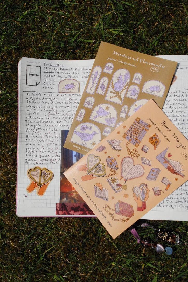 Tulips and Heather - Wholesale Sticker - Sticker Sheet "Book Magic" for journals and planners8