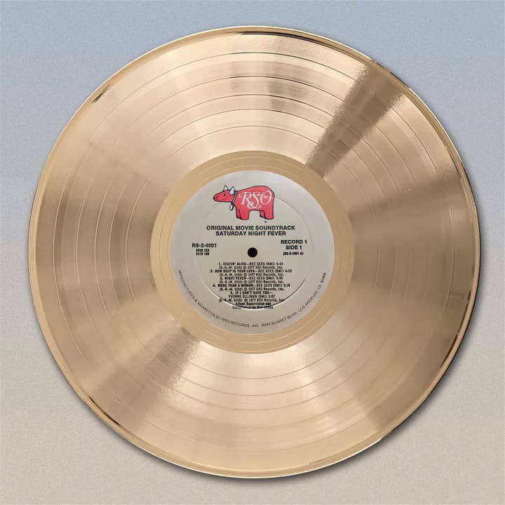 Gold Record Outlet - Wholesale Wall Accent - Bee Gees "Saturday Night Fever" LP Record Wall Art