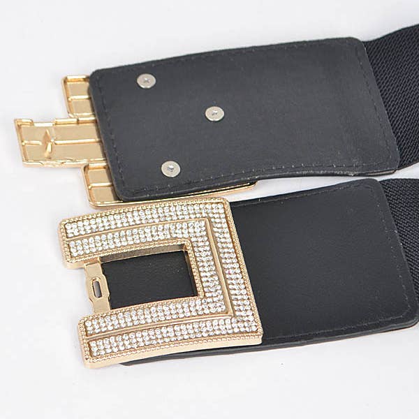Shop Neighbors - Wholesale Belt - Women's - Rhinestone Buckles Plus Size Elastic Belt4