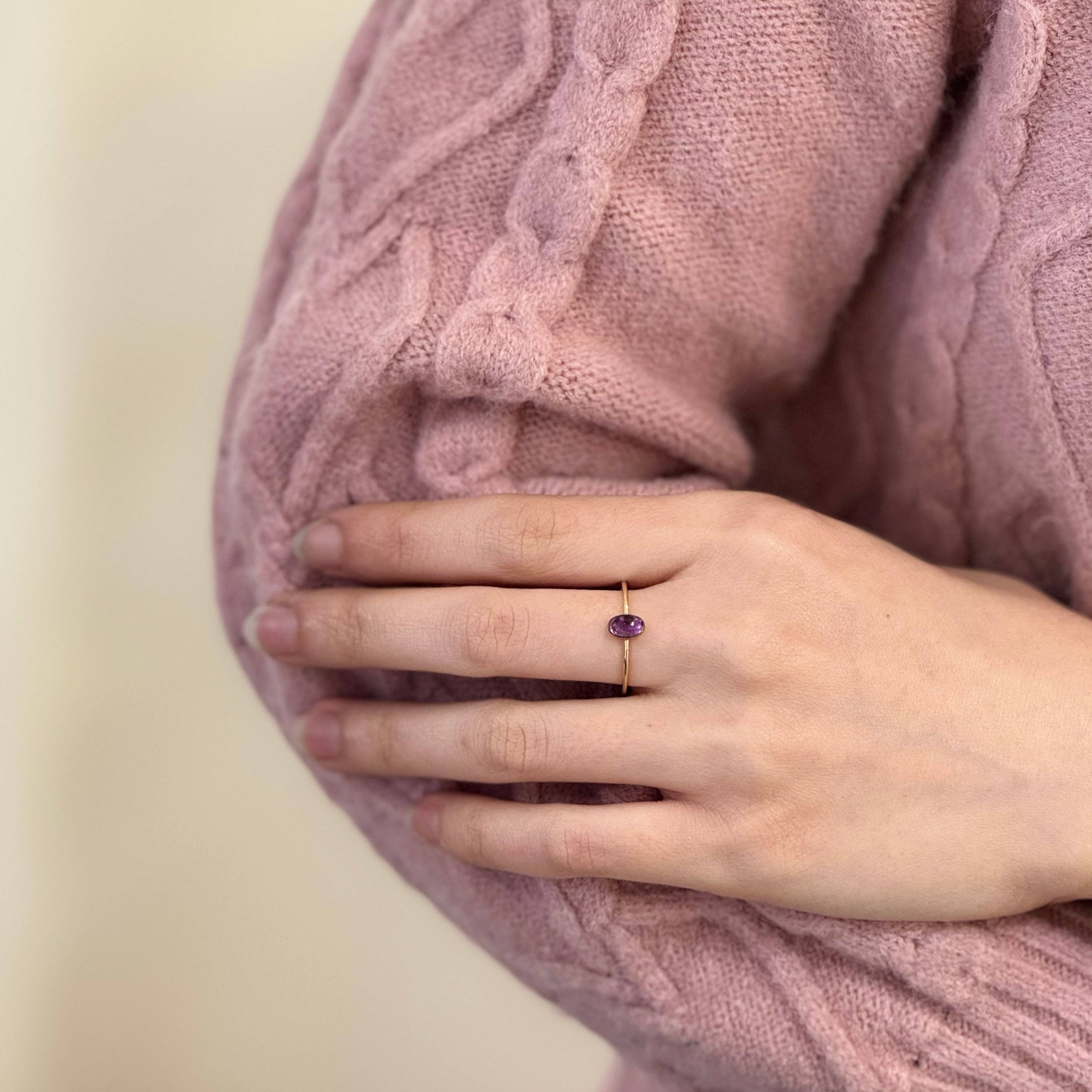 Mabel Chong - Wholesale Single Stone/Solitaire Ring - Solo Petite Garnet Or Amethyst Ring4