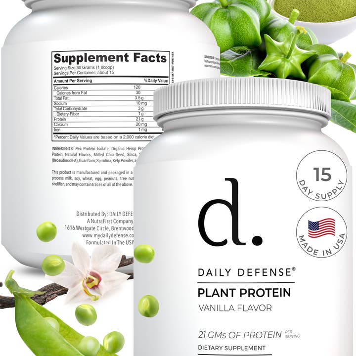DAILY DEFENSE - Wholesale Oral Supplement/Vitamin - PLANT PROTEIN VANILLA FLAVOR