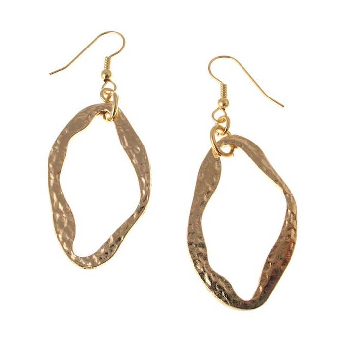 Hammered Oval Earrings for wholesale by Erica Zap Designs