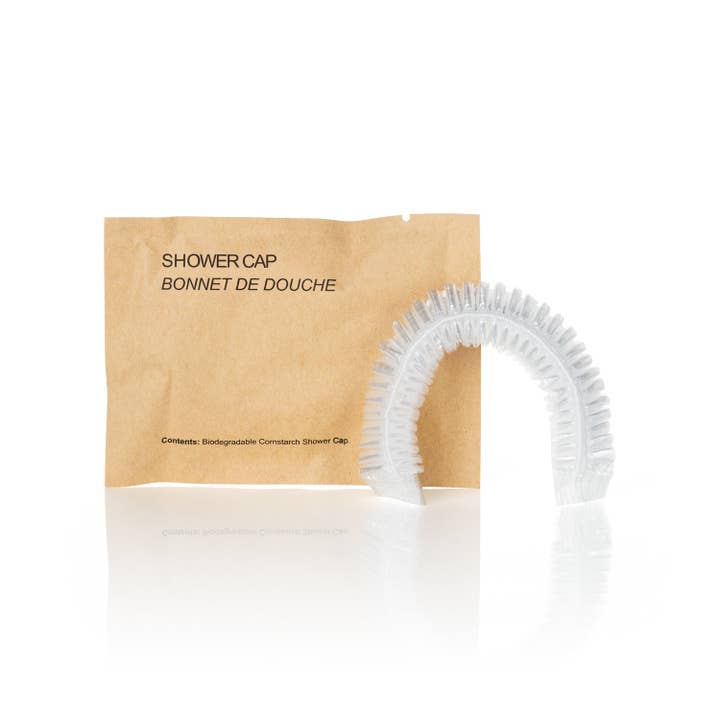 Cornstarch Shower Cap (Kraft Paper Sachet) for wholesale by World Amenities