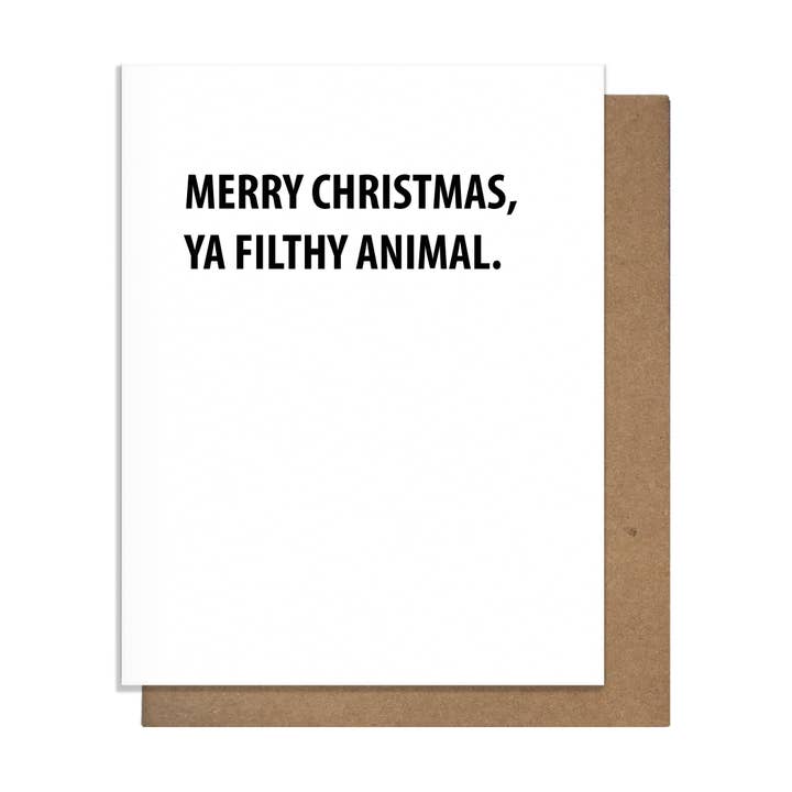 Pretty Alright Goods - Wholesale Christmas Card - Filthy Animal - Christmas Card