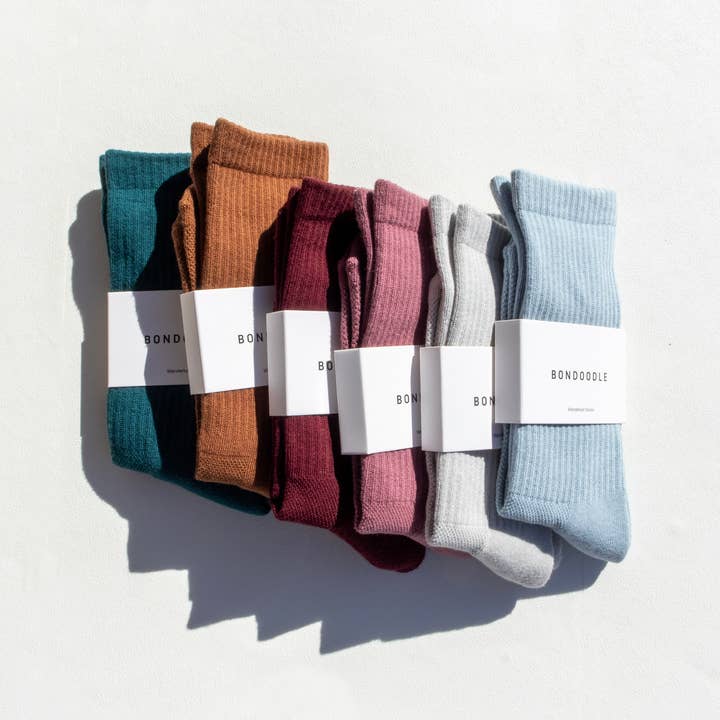 Bondoodle - Wholesale Socks - Women's - Women’s Ribbed Crew Sock Set (6-Pack) — Save 20%0