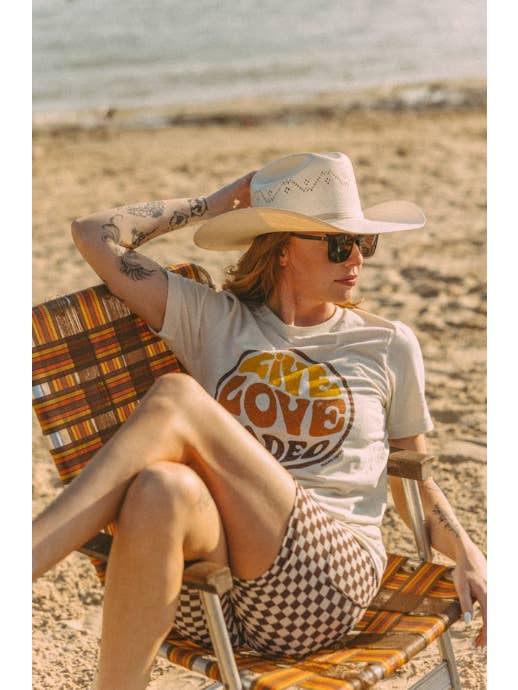 Rodeo Hippie - Wholesale Shorts - Women's - BROWN CHECKERED BIKER SHORTS1