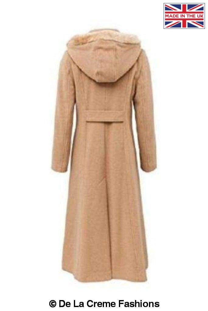 De La Creme Fashions – wholesale Fur/faux fur coat – Women's – Womens Wool Blend Faux Fur Trim Hooded Long Coat18