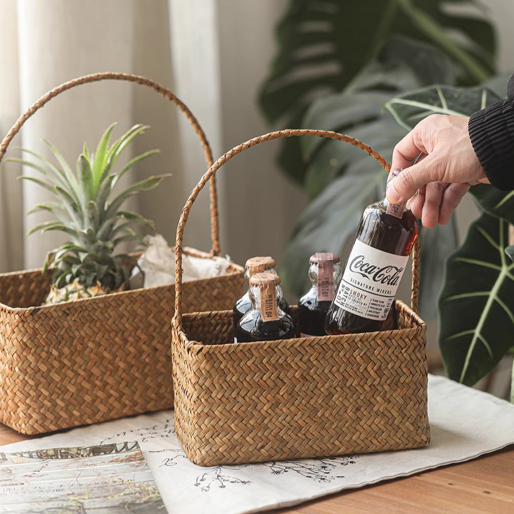 Rustic Reach - Vente Paniers - Organisateur de panier de transport rectangulaire tissé6