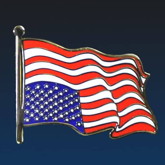 PUREPRODUCTSUSA - Wholesale Lapel Pin/Button - SOS Dress for Distress upside down American flag pin1